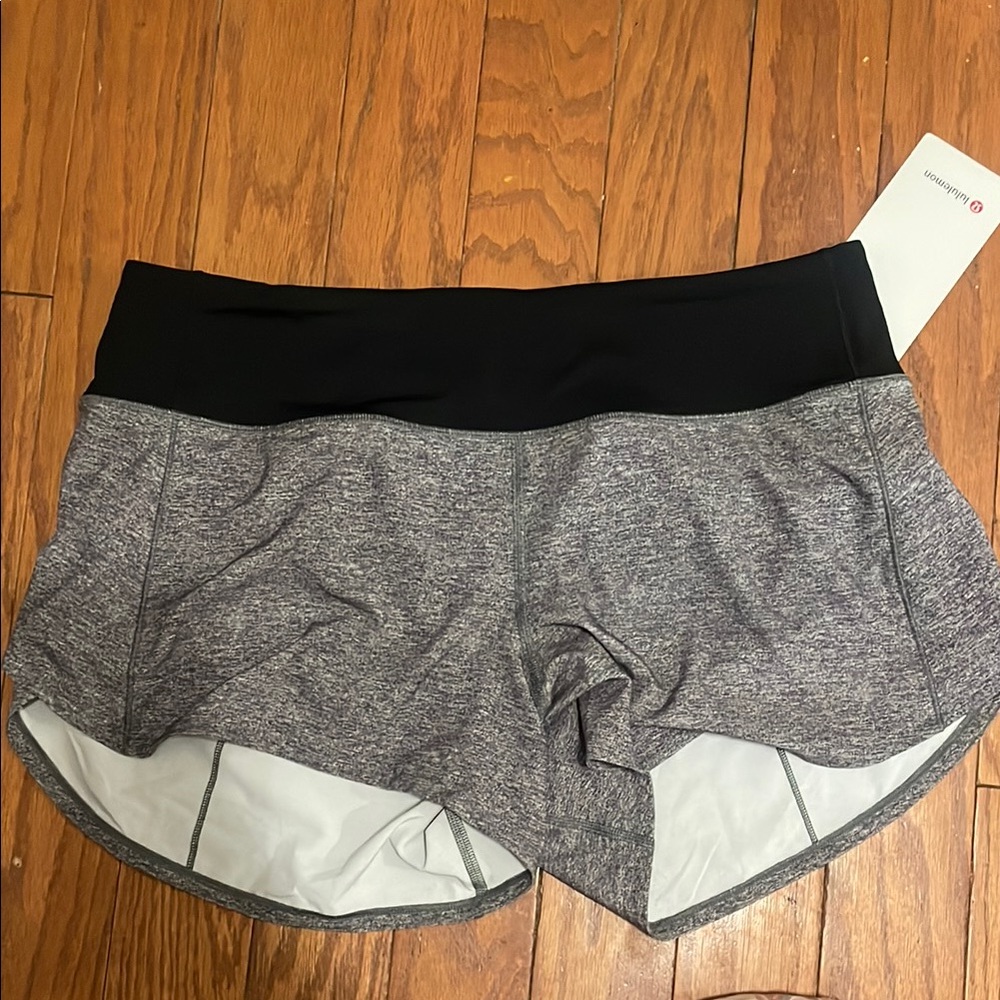 Women’s Lululemon Grey Athletic Shorts Size 10 Tall NWT